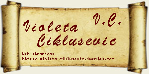 Violeta Ciklušević vizit kartica